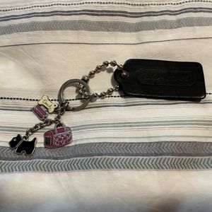 Coach Scotty keychain and leather fob